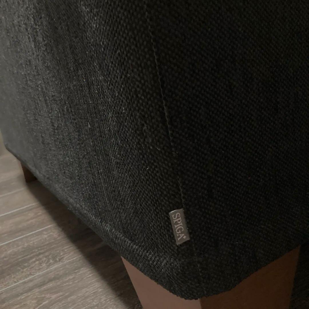 SPIGA ファブリックソファ 黒
