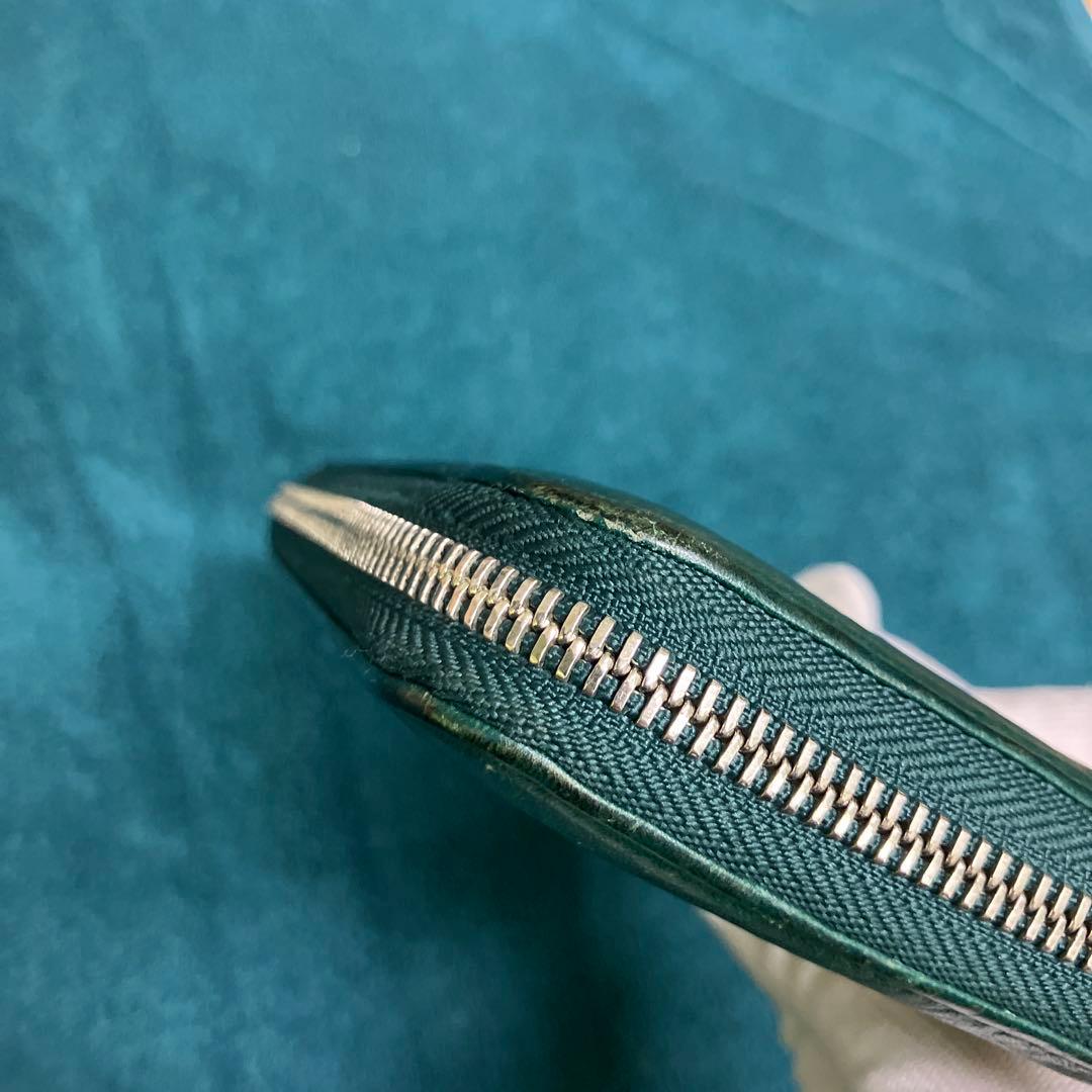 BVLGARI グリーンレザー 長財布