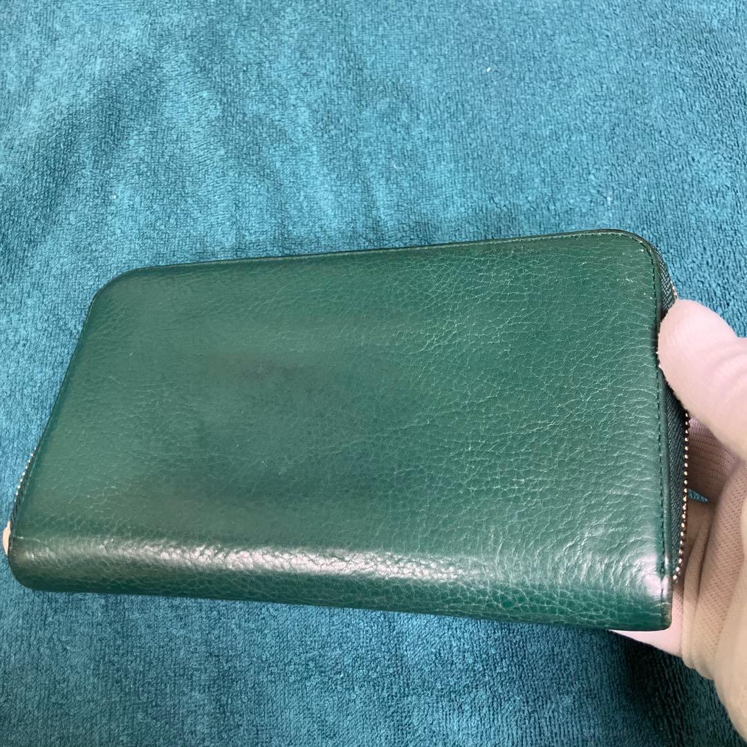 BVLGARI グリーンレザー 長財布