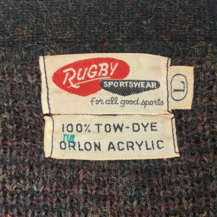 トップス 60s RUGBY SPORTSWEAR DiaPattern Cardigan