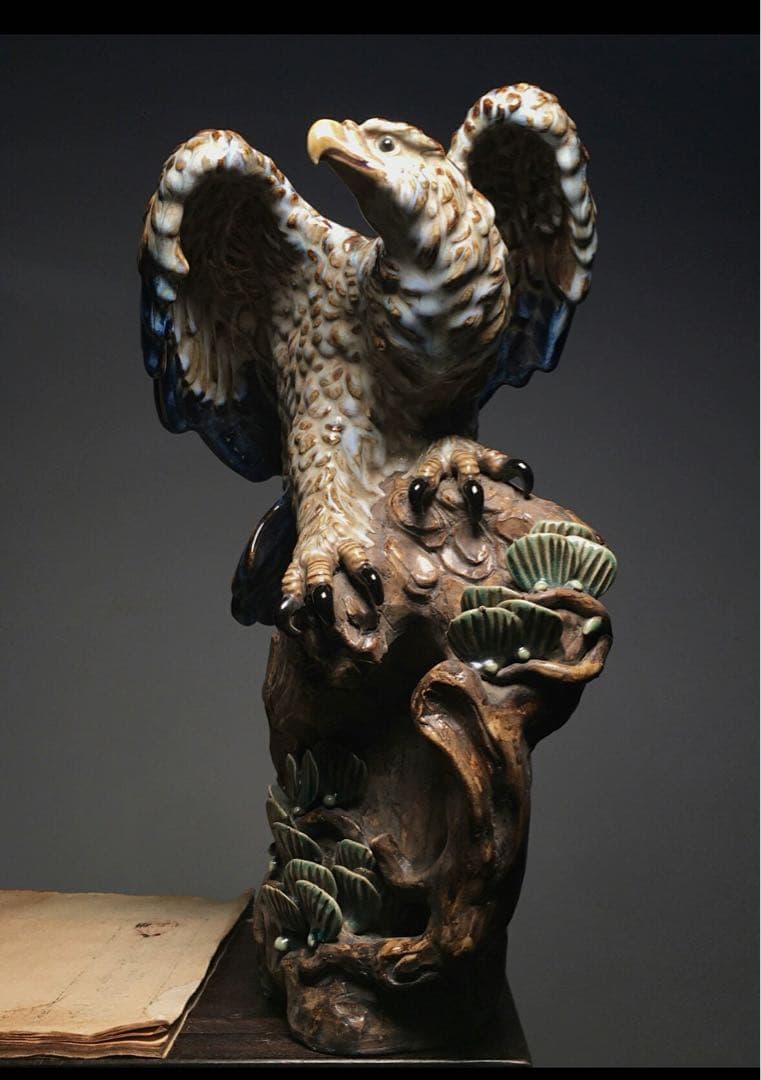 旧蔵　時代物　匠 最高峰　逸品　古陶器　鷹　インテリア　古美術　商売繁盛へ