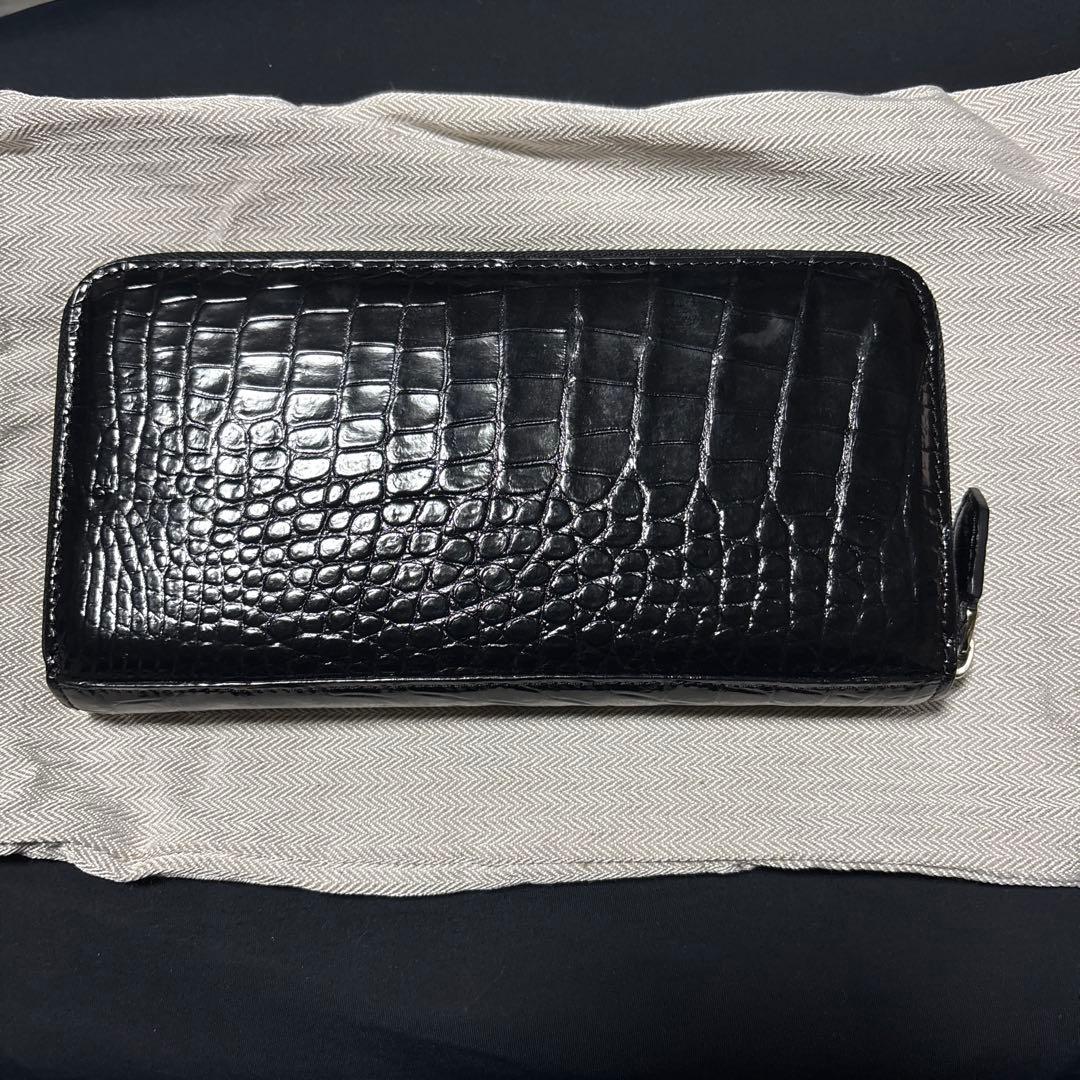 X51 クロコダイル 脇腹 長財布 財布 メンズ レディース