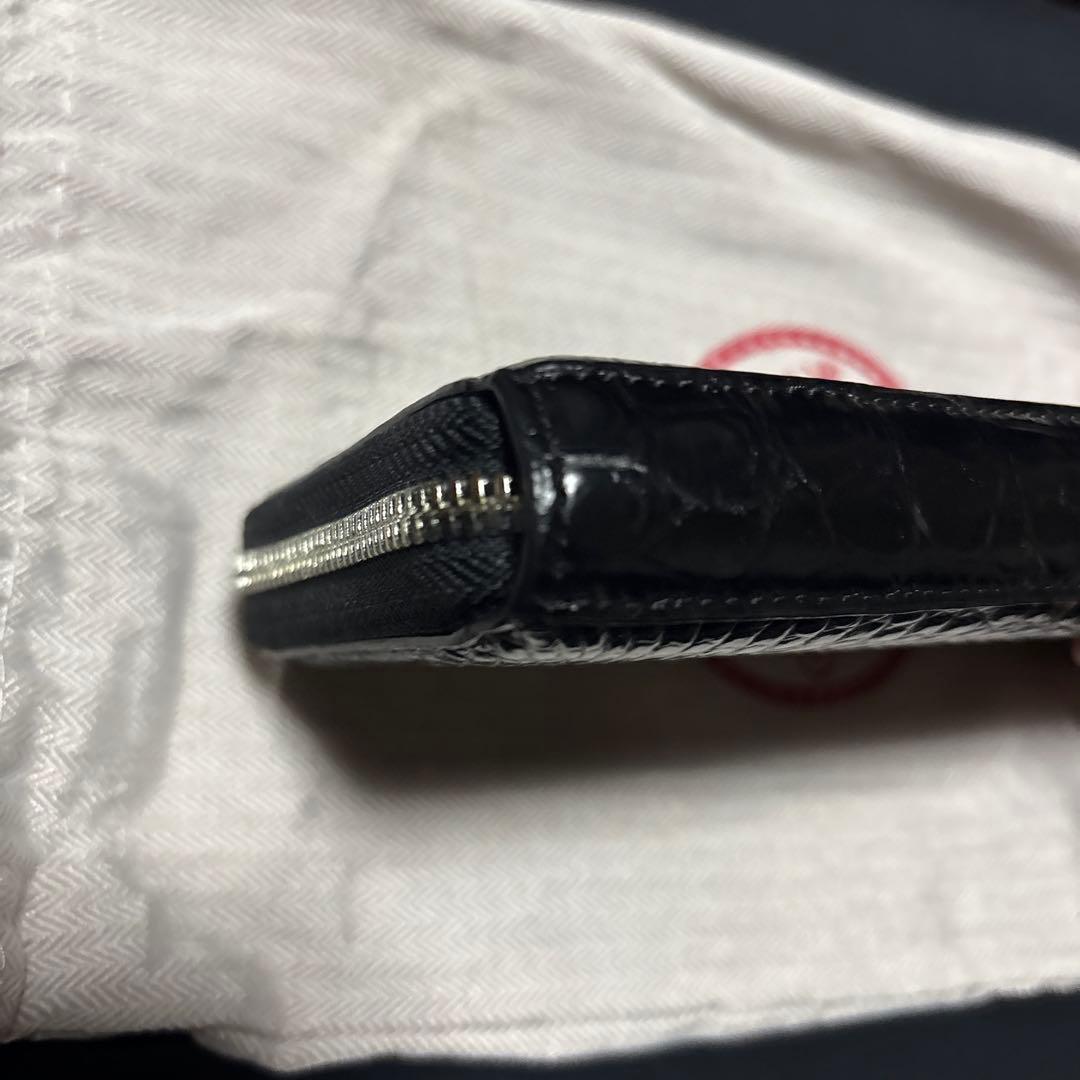 X51 クロコダイル 脇腹 長財布 財布 メンズ レディース