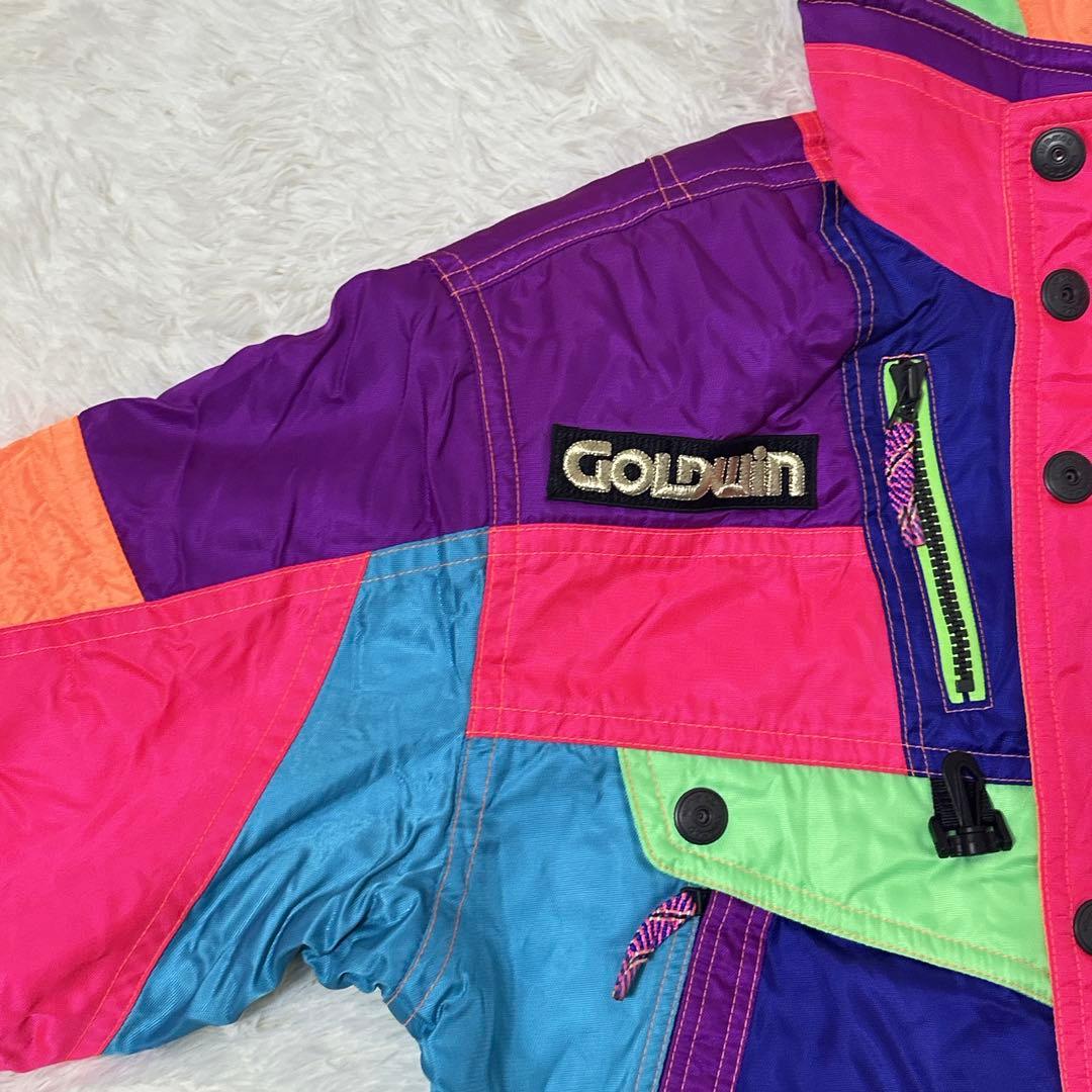 【562】美品　GOLDWIN スキーウェア カラフル　昭和　レトロ　ビンテージ