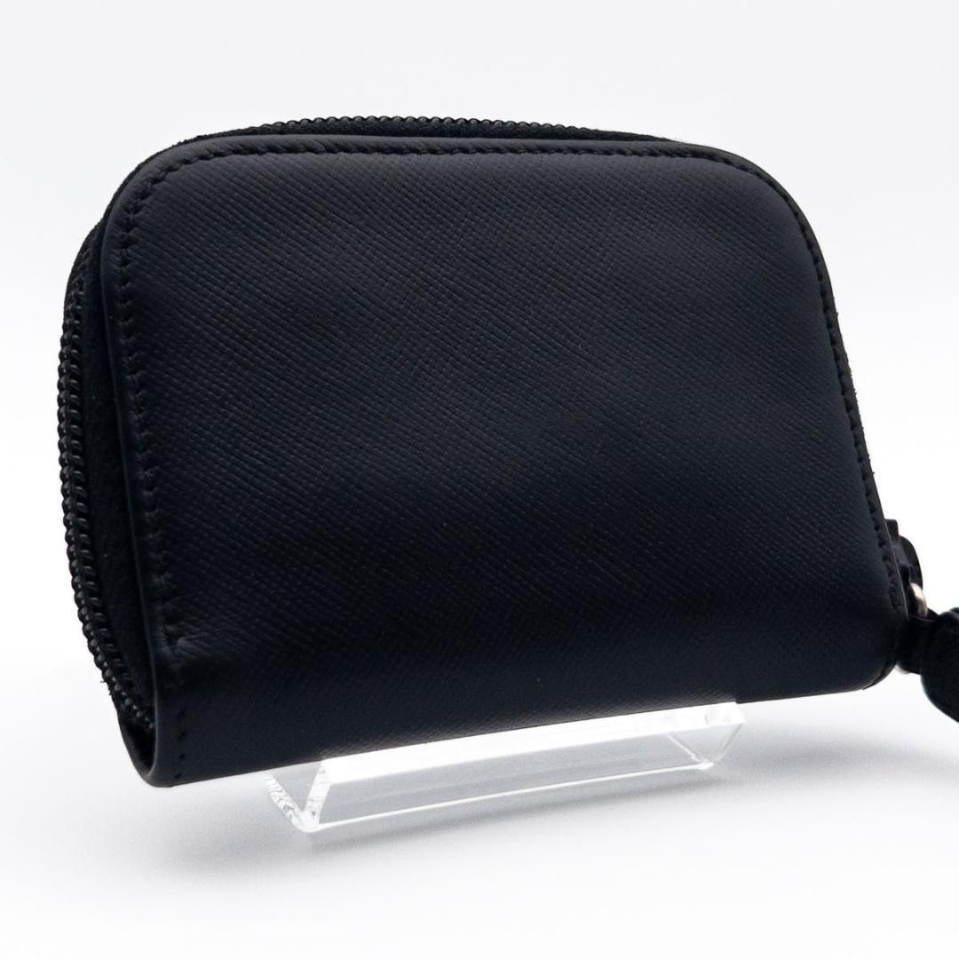 【極美品】PRADA ケース　トライアングルロゴ　サフィアーノ　黒
