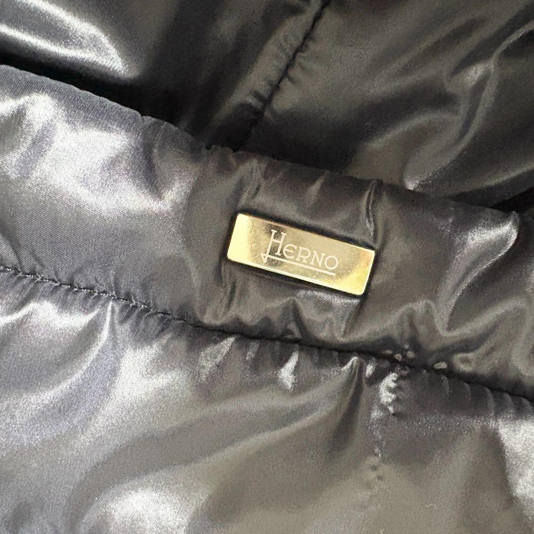 極美品✨HERNO ヘルノ ライナー付 フーディパイピングコート40 アイボリー