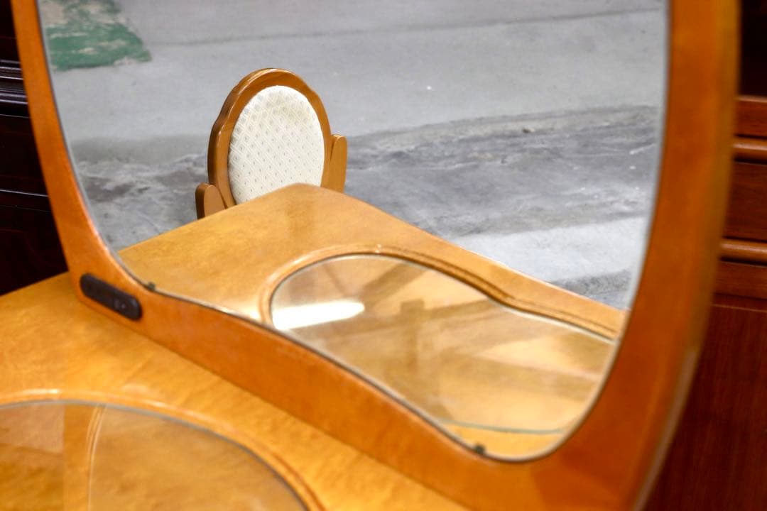 GMIK365A○府中家具 バーズアイメープル ドレッサー 化粧台 デスク