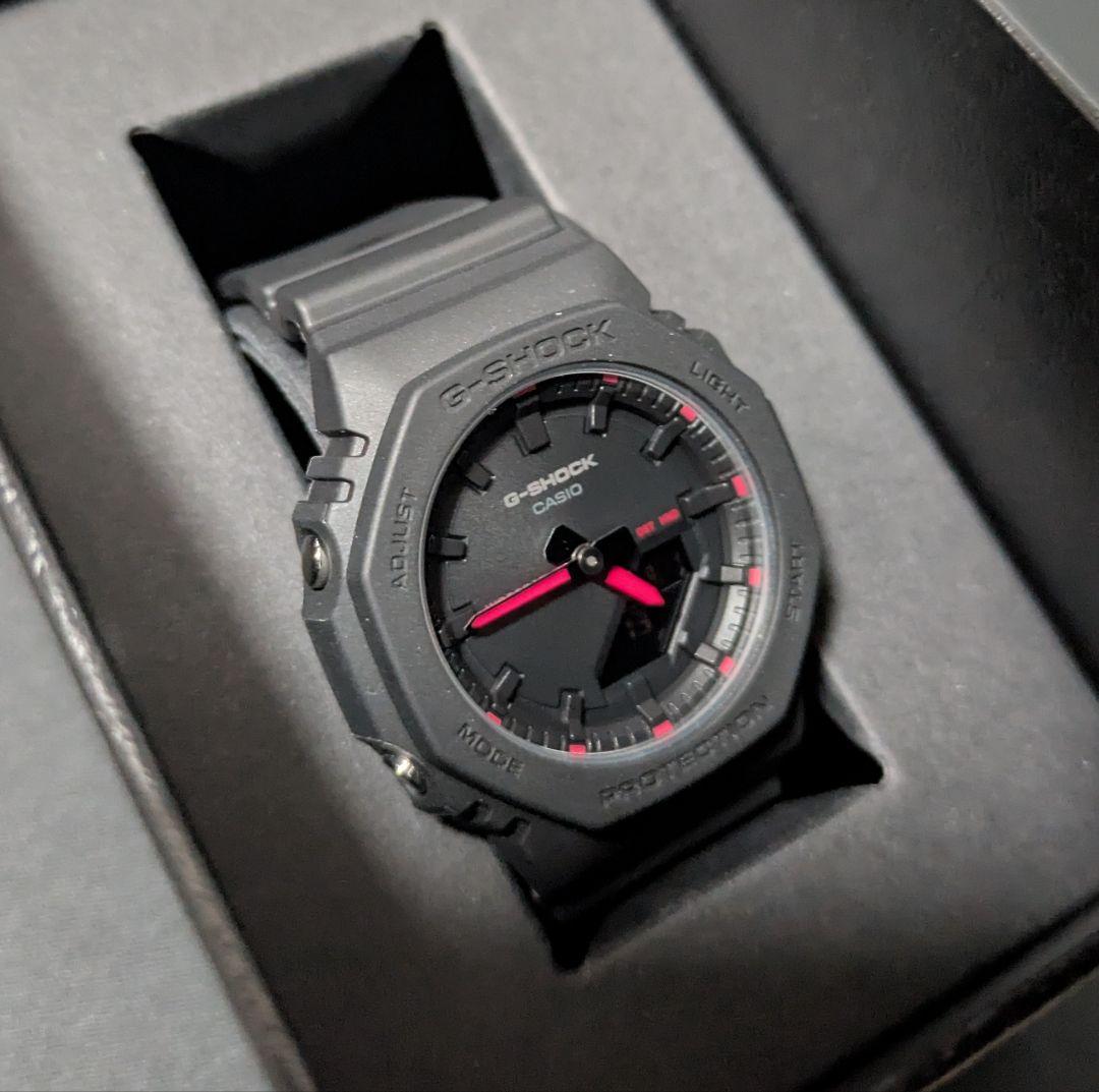 【値下げ】G-SHOCK ブラック/ピンク GMA-P2100SA-1A1J
