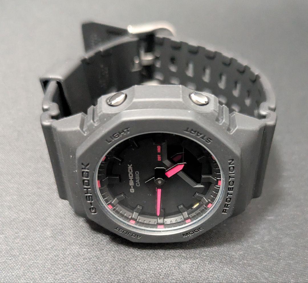 【値下げ】G-SHOCK ブラック/ピンク GMA-P2100SA-1A1J
