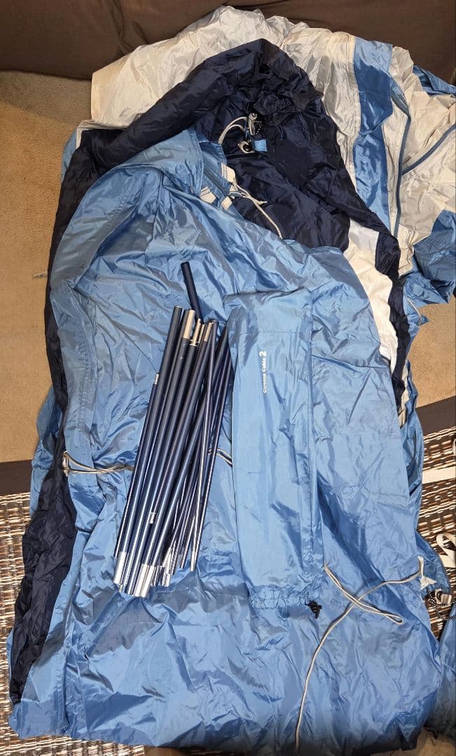 mont-bell クロノスキャビン2+グランドシート+ペグ 青