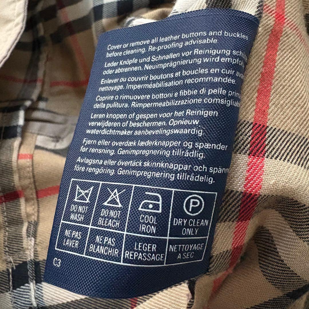 バーバリーズ　ステンカラーコート　ノバチェック　ベージュ　着用感L 英国製