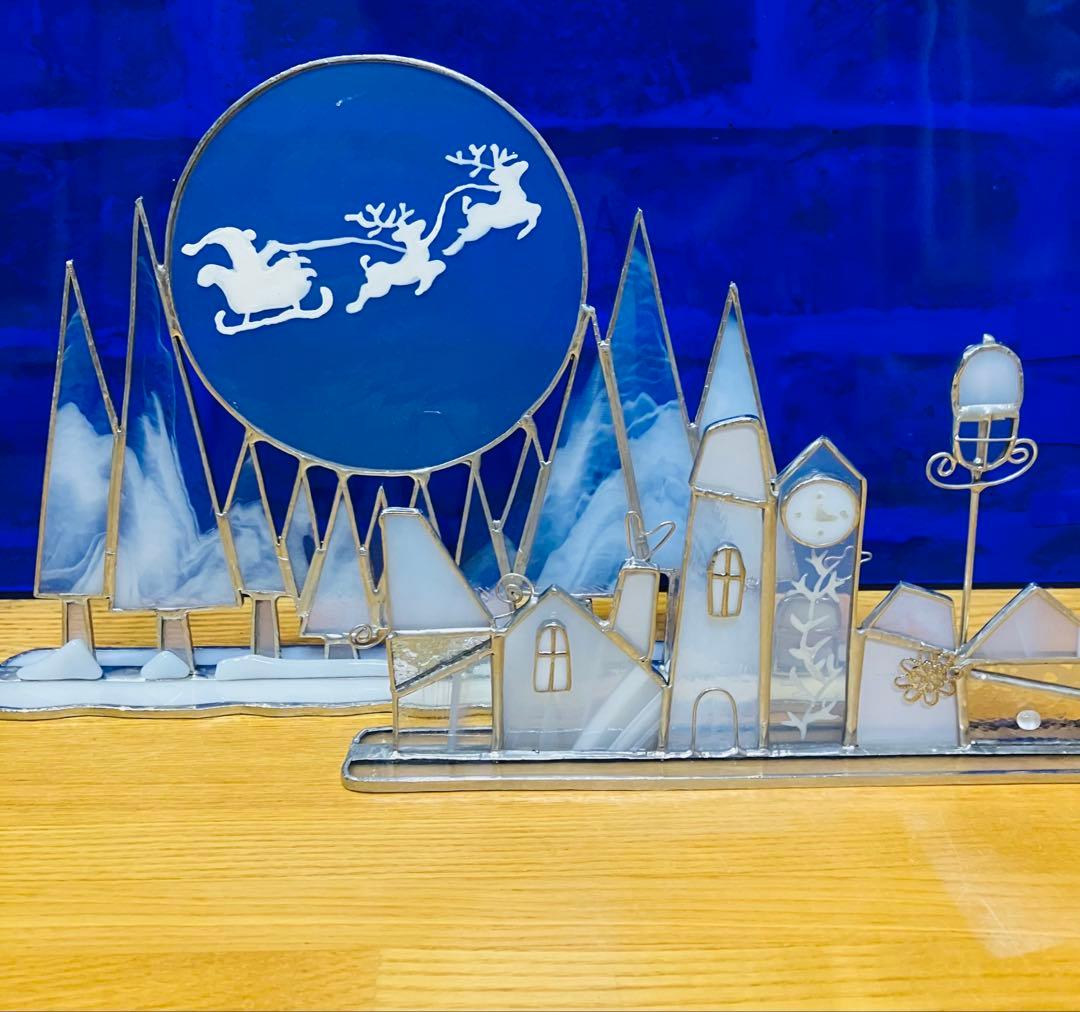 m*i様 ステンドグラス　大人可愛いWhite Xmas