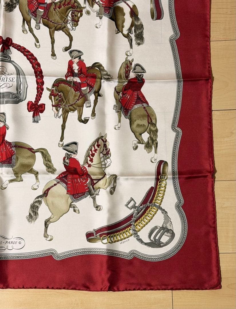 最終値下げ! 美品エルメス カレ90 乗馬風景 REPRISE スカーフ