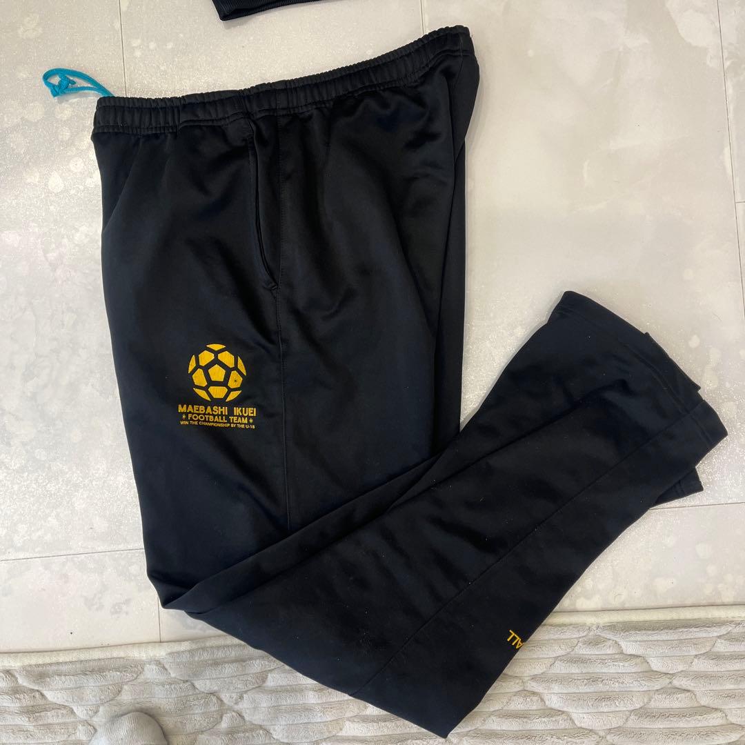 前橋育英高校サッカー部　スウェット上下セットブラック　上L 下LL