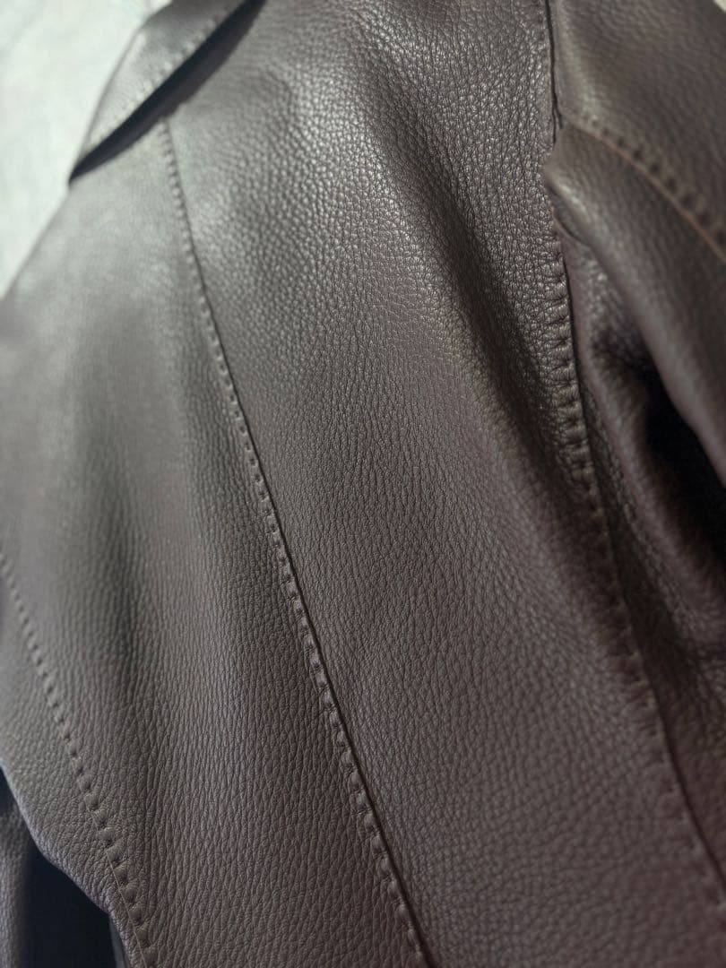 HERMES エルメス　ディアスキンレザージャケット