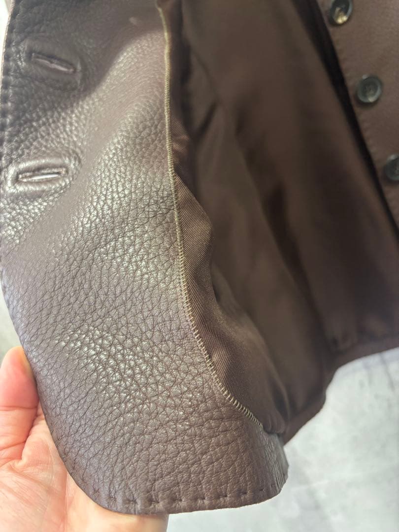 HERMES エルメス　ディアスキンレザージャケット