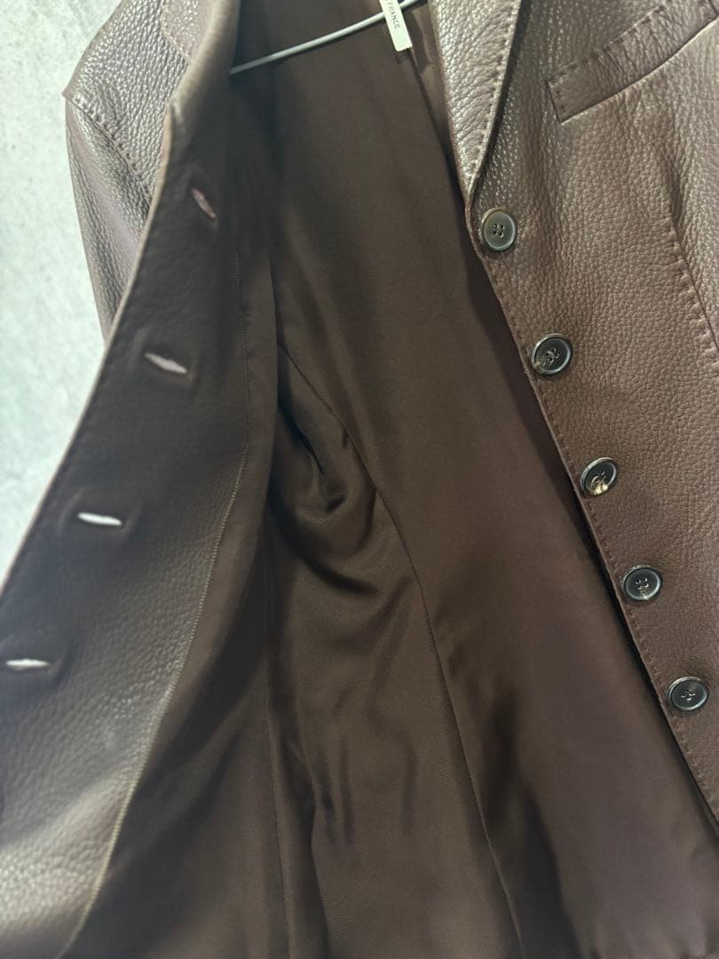 HERMES エルメス　ディアスキンレザージャケット