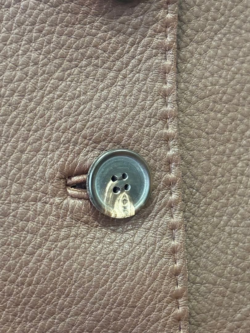 HERMES エルメス　ディアスキンレザージャケット