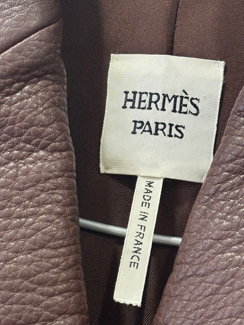 HERMES エルメス　ディアスキンレザージャケット