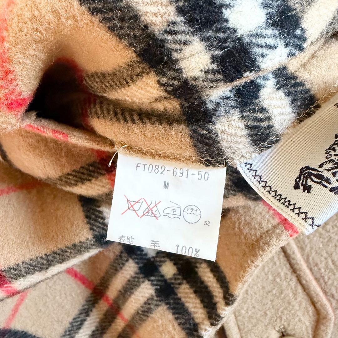 極美品　ロング丈　リバーシブル　Burberry 総柄ノバチェック　ウールコート