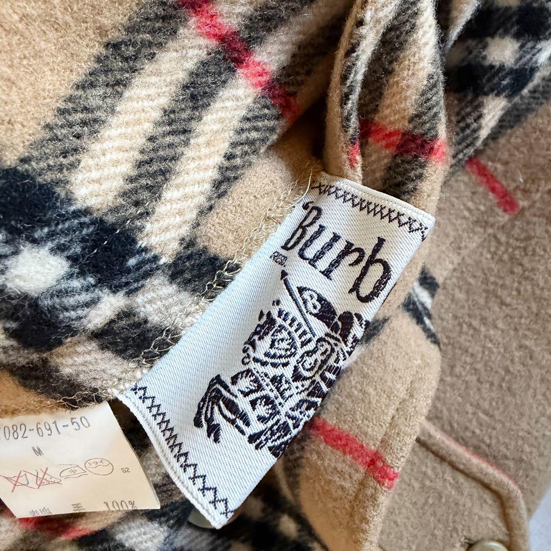 極美品　ロング丈　リバーシブル　Burberry 総柄ノバチェック　ウールコート