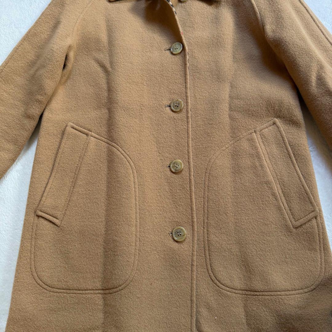極美品　ロング丈　リバーシブル　Burberry 総柄ノバチェック　ウールコート