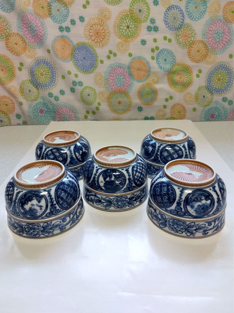 京清水焼染付向付胴筋入手がき手引き