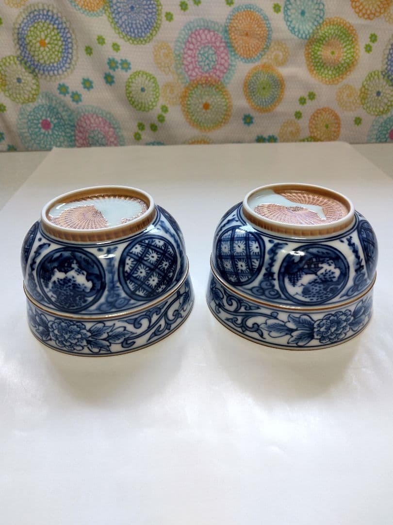 京清水焼染付向付胴筋入手がき手引き