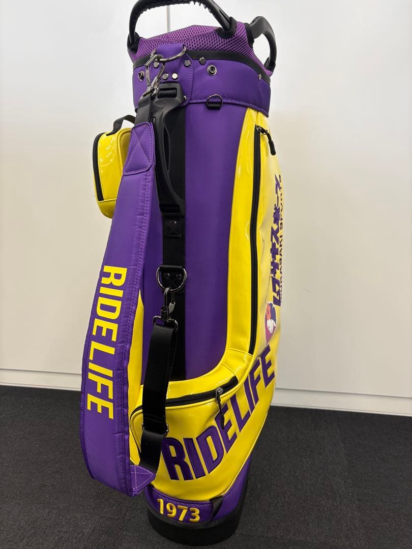 ムラスポ　50 RIDE LIFE キャディバッグ 紫と黄色 むさらきスポーツ