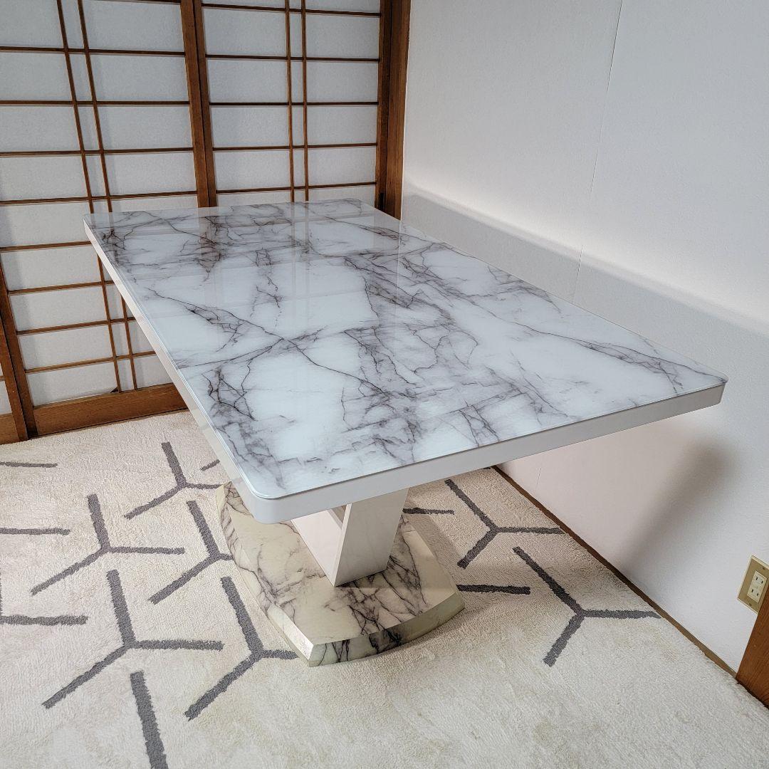 定価89,000円 大理石風ダイニングテーブル 幅150cm奥行85cm高さ77