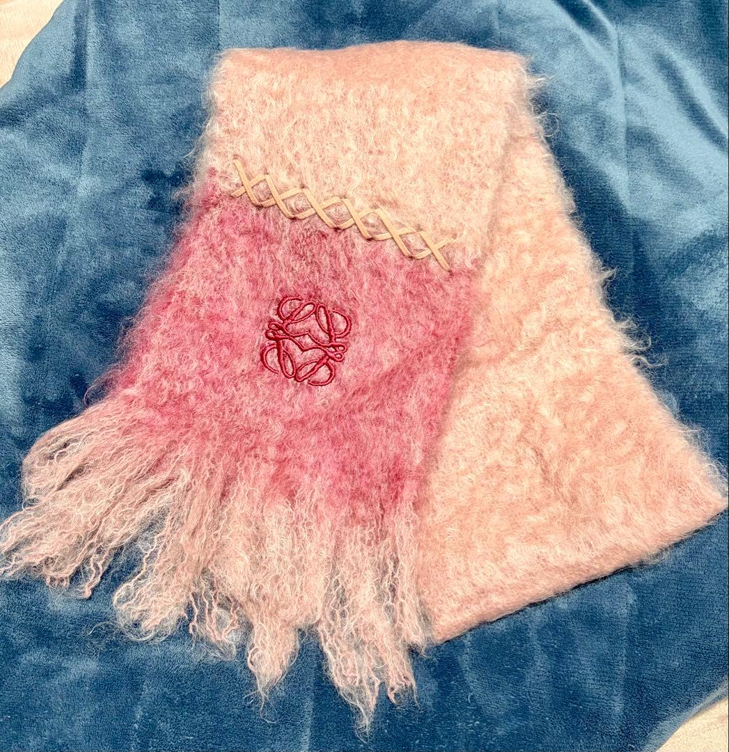 LOEWE（ロエベ）モヘアマフラー　ピンク