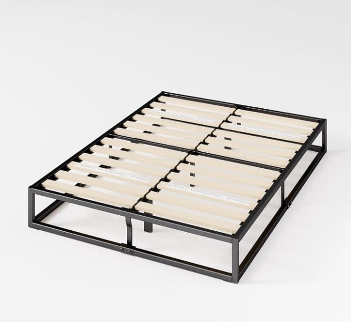 ZINUS メタル ベッドフレーム セミダブル 木製 すのこ 静音