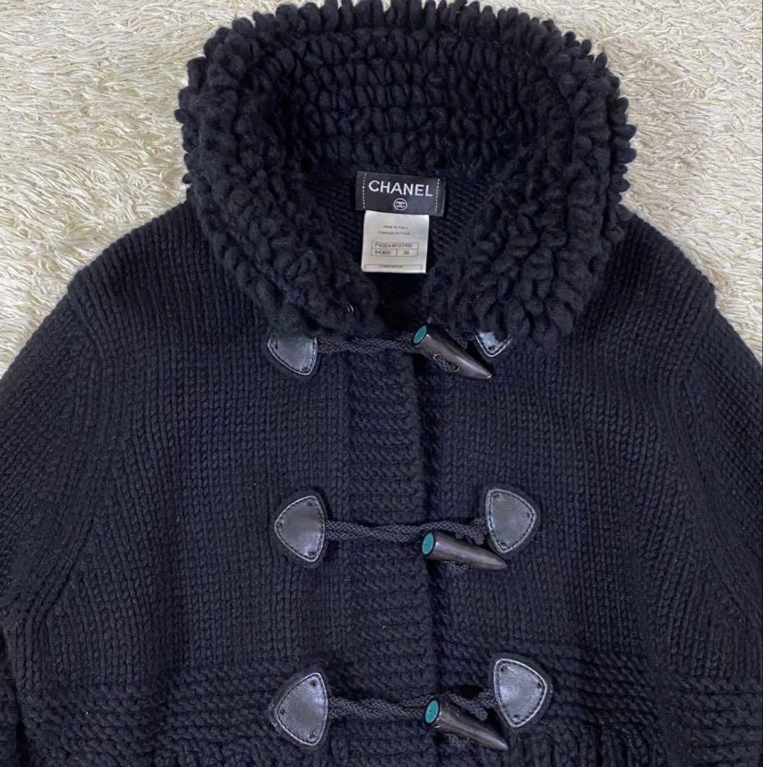 【極美品】シャネル ニット カーディガン トグルボタン ココマーク ブラック
