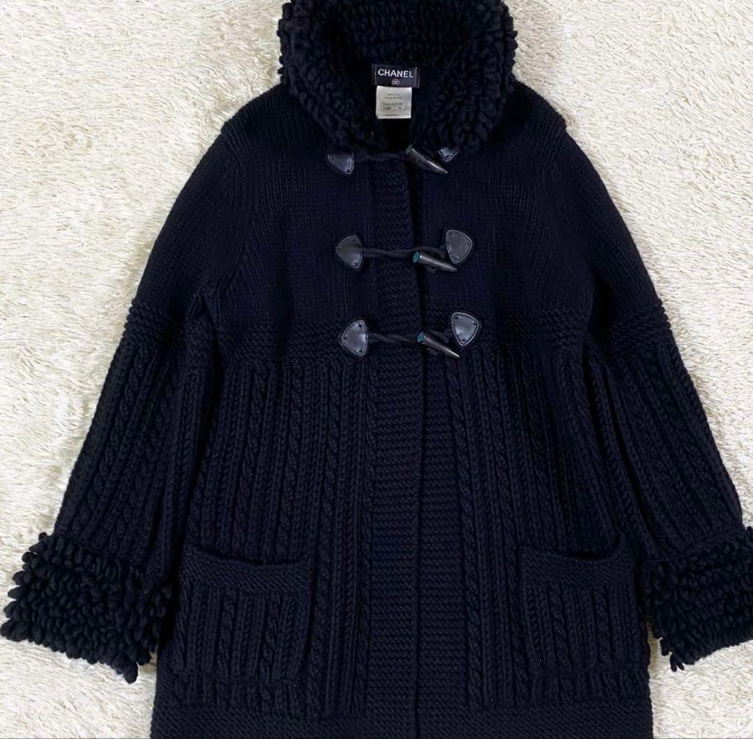 【極美品】シャネル ニット カーディガン トグルボタン ココマーク ブラック