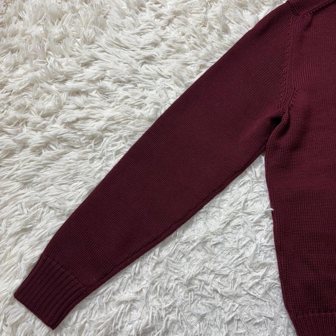 美品 ZANONE CHIOTO キョート スタンドカラーカーディガン ボルドー