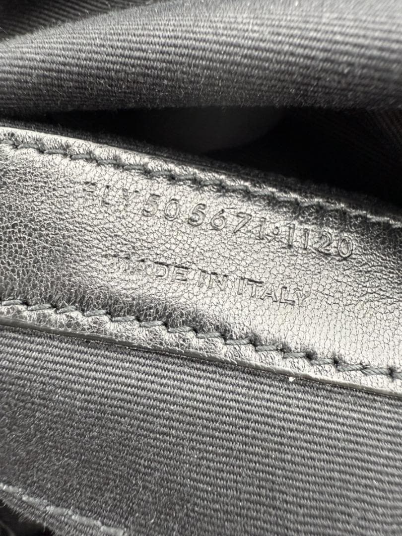 美品◇SAINT LAURENT レザー ボディバッグ ベルトバッグ 黒