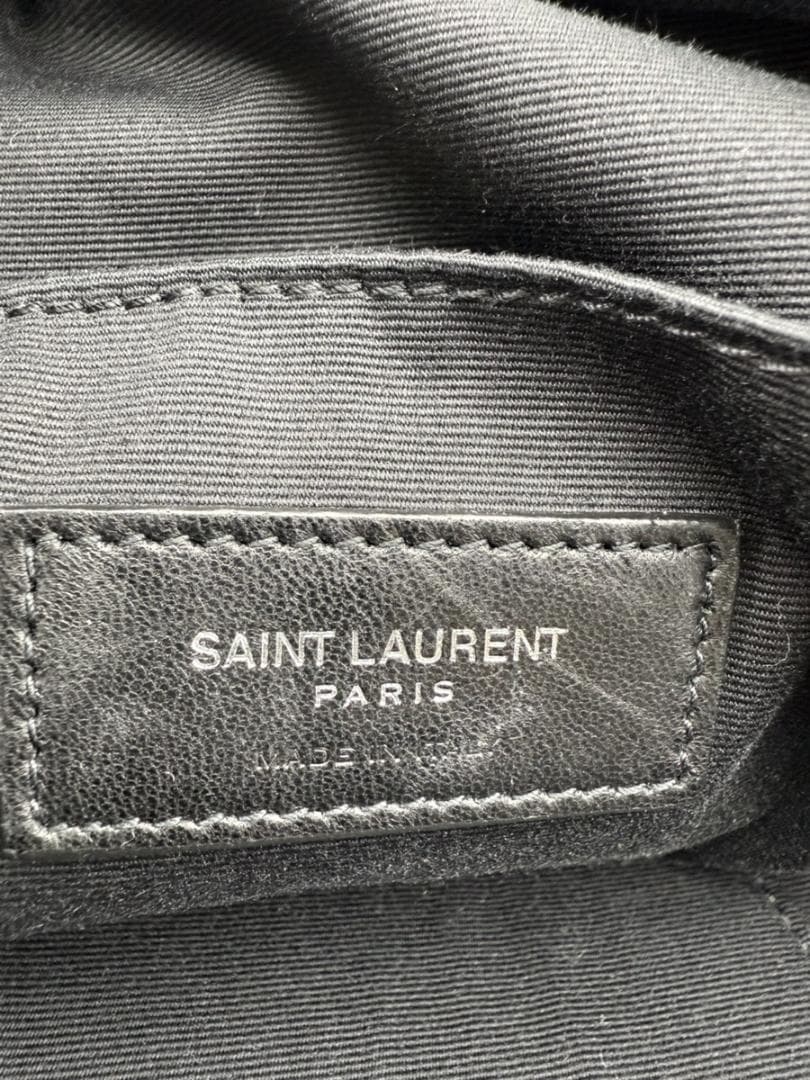 美品◇SAINT LAURENT レザー ボディバッグ ベルトバッグ 黒