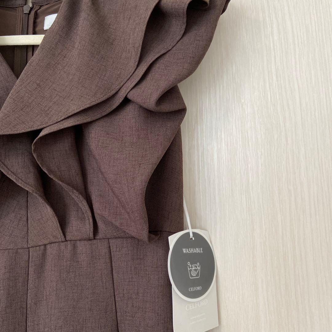 セルフォード最新作★ラッフルフリルロンパース★ブラウン茶色38未使用