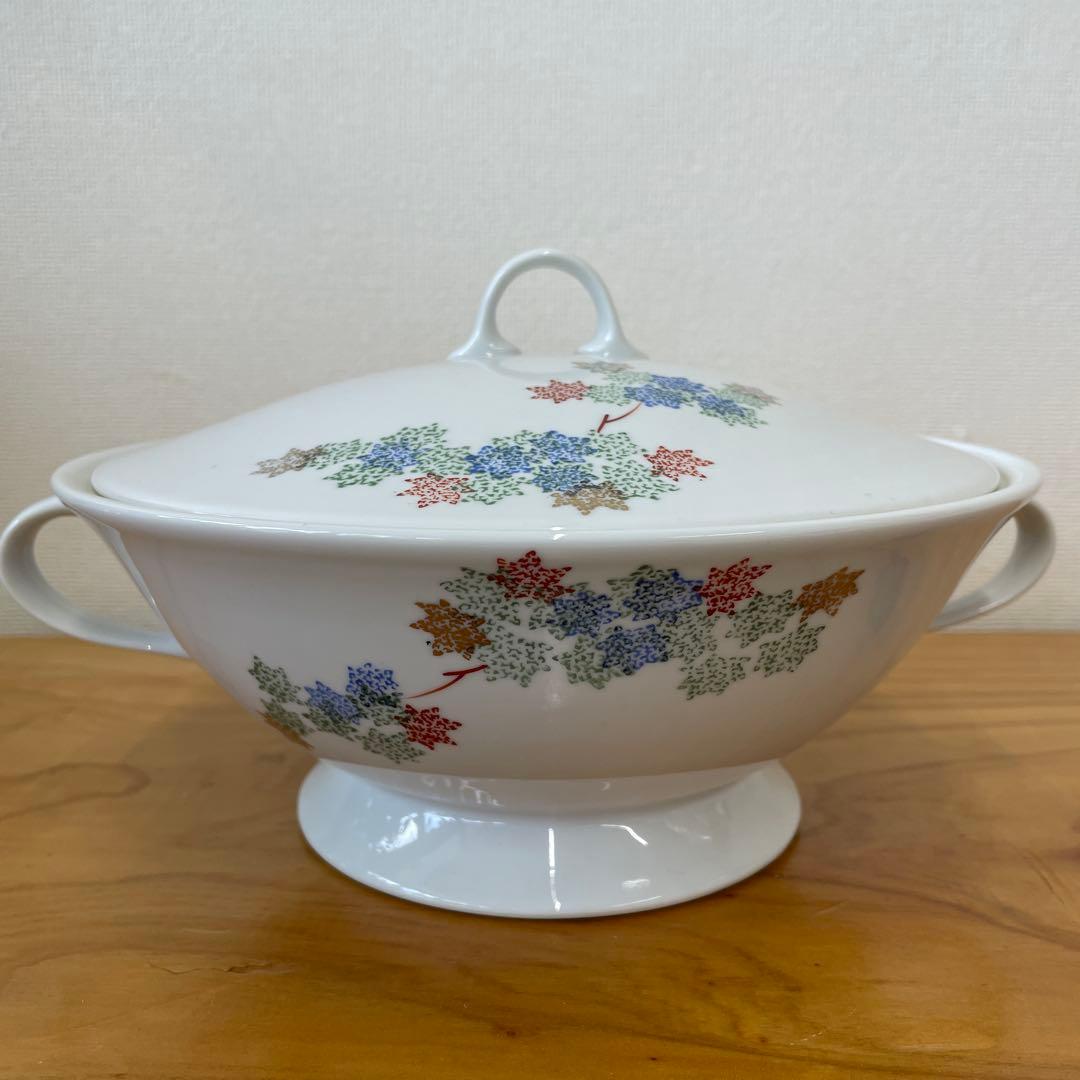 深川製磁　スープチューリン　もみじ