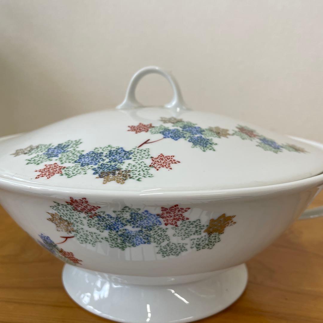 深川製磁　スープチューリン　もみじ