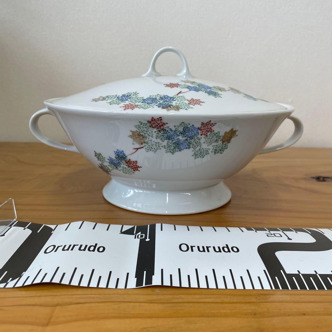 深川製磁　スープチューリン　もみじ