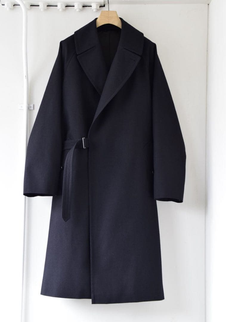 COMOLI 18aw ウールサージタイロッケンコート size1