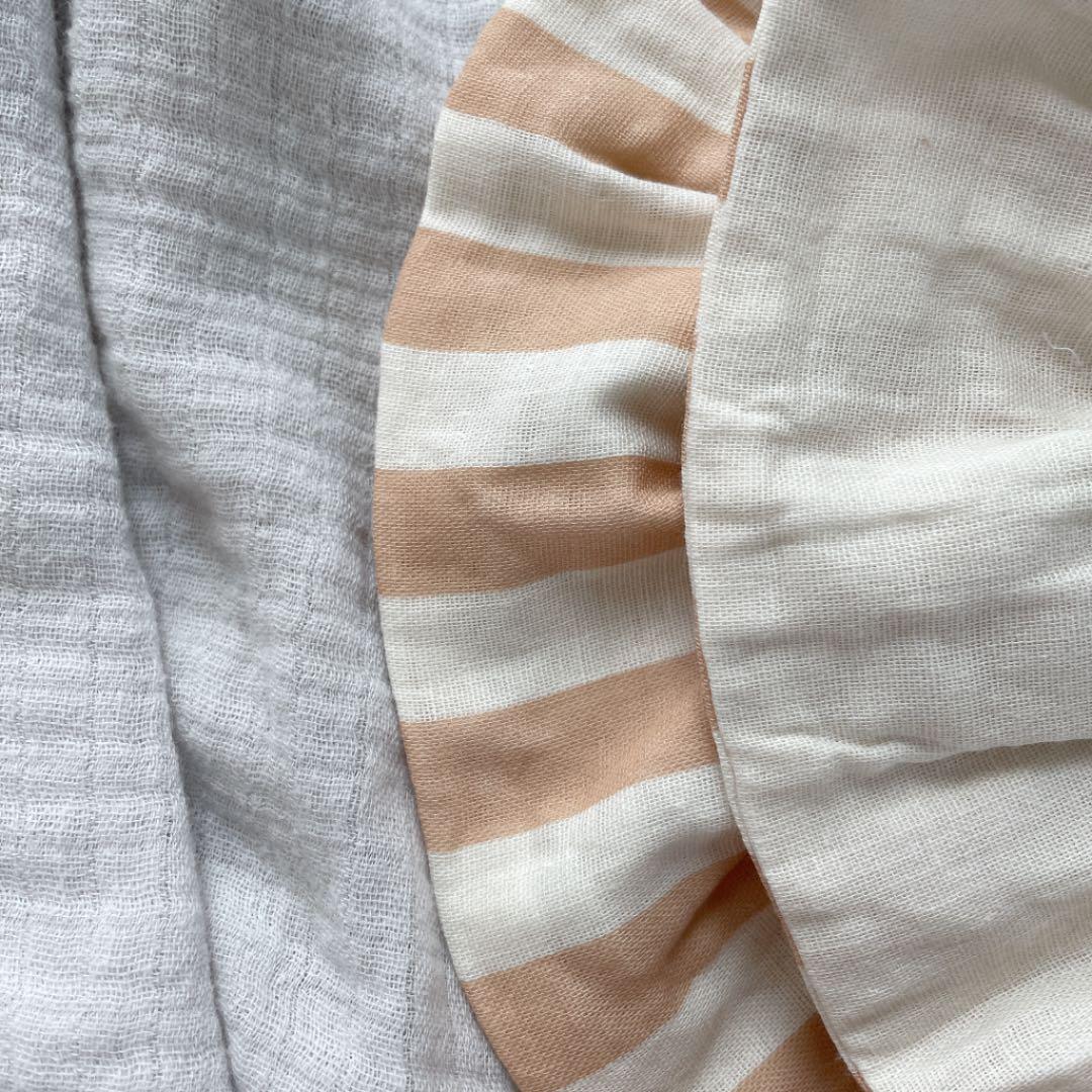 再販★ミルク×カフェオレストライプ★ハンドメイド スタイシンプル