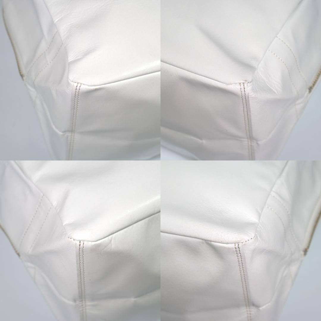 タグ付き未使用✨レン REN ボストンバッグ ホワイト ピッグスキン