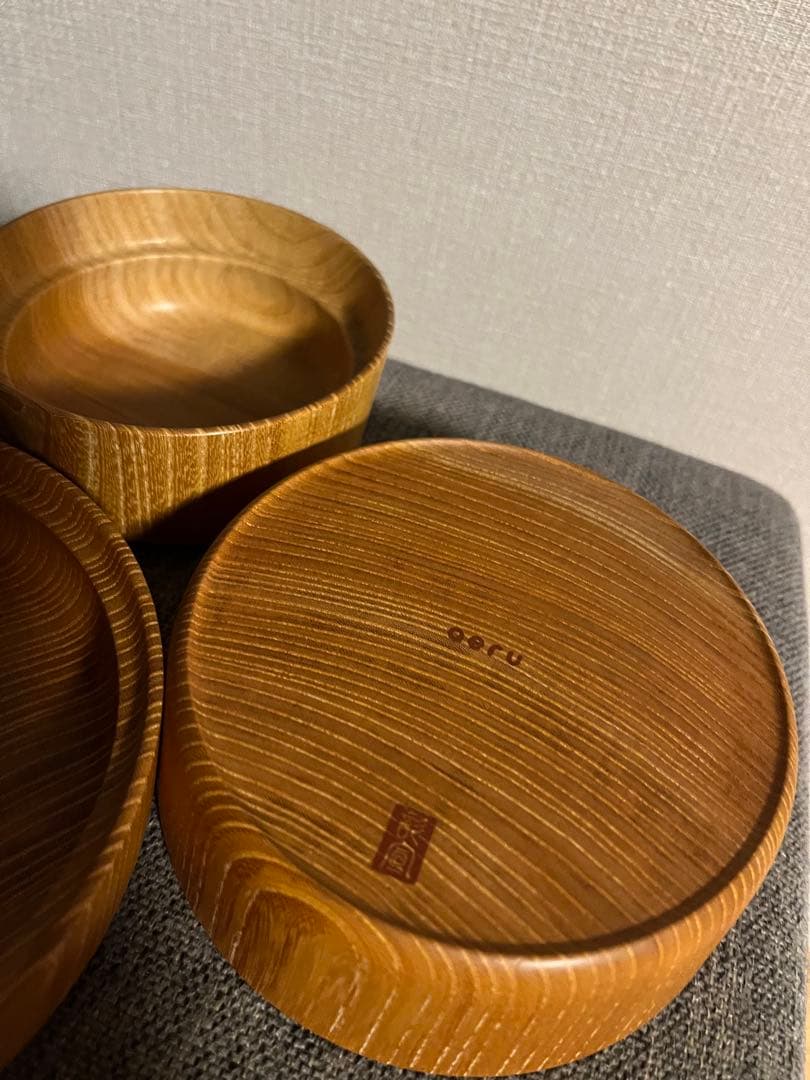 こぼしにくい器　木製３点セット　aeru 和える　ファースト