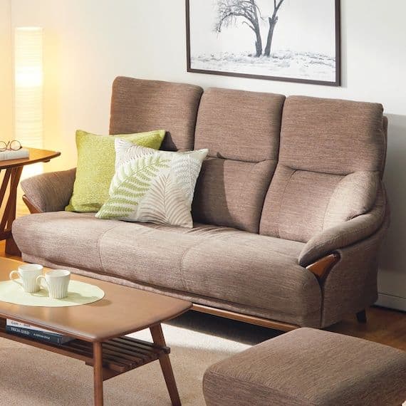 ニトリ　3人掛け布張りソファ(コウテイ3DR-DMO)