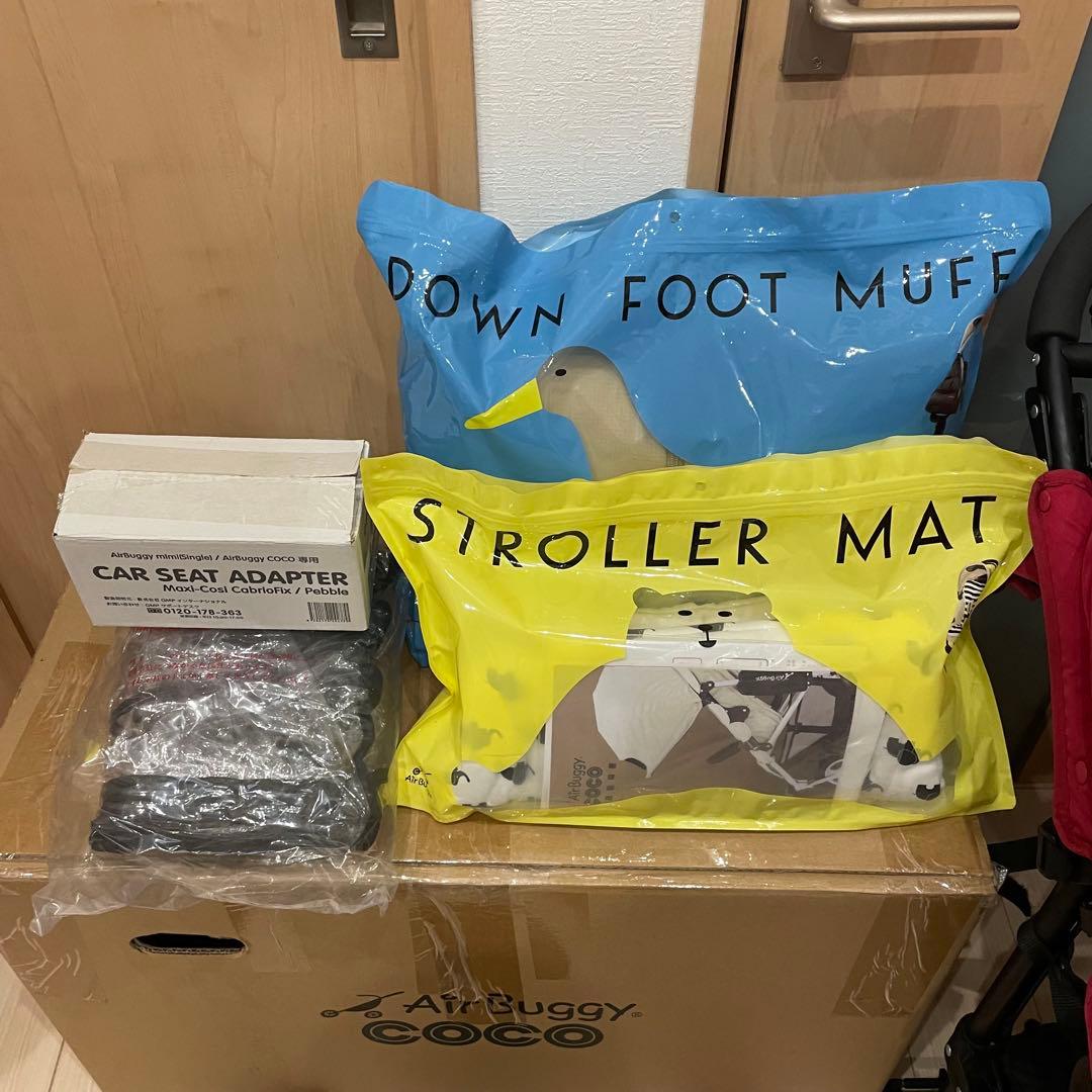 付属品多数 AirBuggy エアバギー ココブレーキ レッド ベビーカー