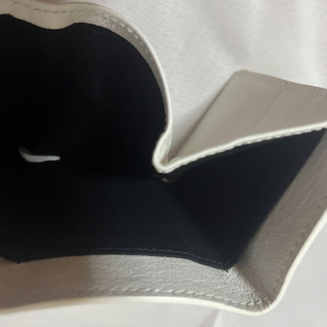 BALENCIAGA ペーパー ミニウォレット 三つ折り財布 白