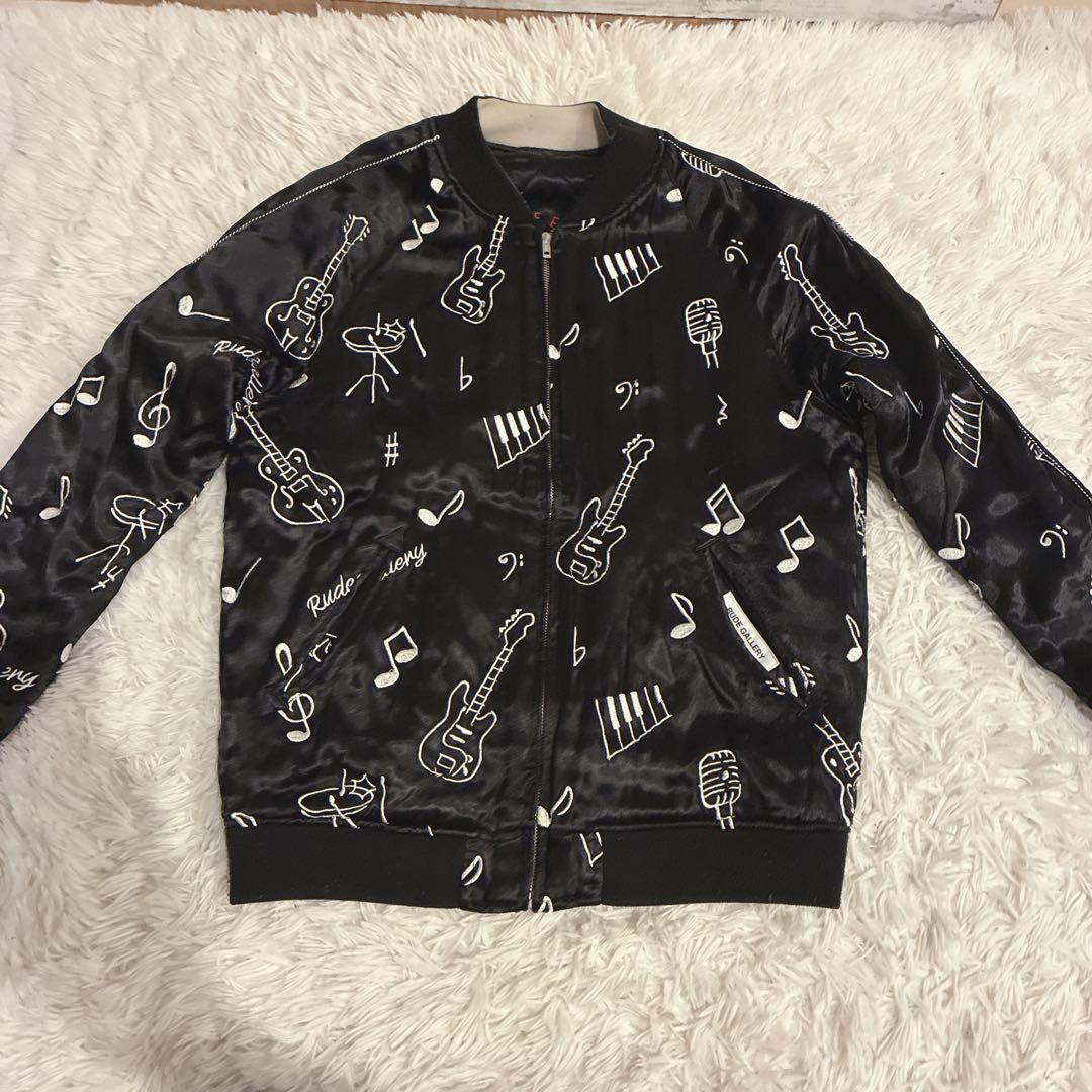 RUDE GALLERY スカジャン マリア 音符 刺繍 リバーシブル
