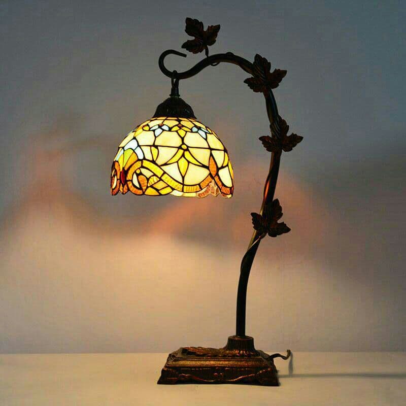 ティファニースタイルテーブルランプ電気スタンドガラスランプ シャンデリアバロ7